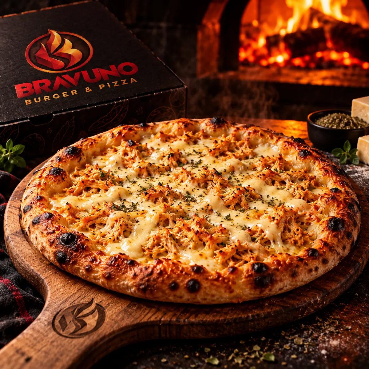 Pizza Frango Vulcânico